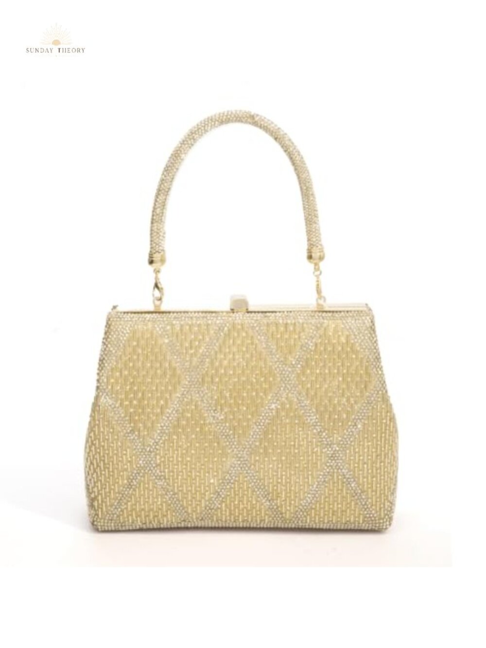 Full Rhinestone Quilted Clutch Evening Bag Detachable Chain Prom Wedding